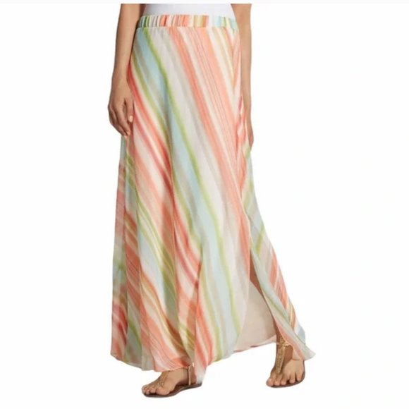 CHICO’S Warm Stripe Martha Maxi Skirt NWT - Picture 6 of 7